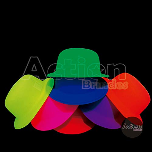 Chapéu Coquinho Neon Para Festas - Kit 12 Unidades