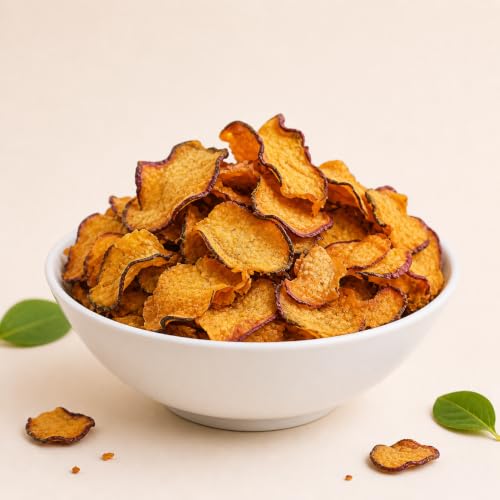 Image of GRABZ Healthy Sweet Potato chips And Clusterbean | Rich in Fiber | Rich Nutritious Snacks (20 Grams x 2 Pack) Health Premium | Zero oil | Crunchy chips