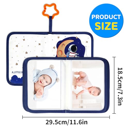 Baby Photo Album, Personalized Fabric Baby Photo Albums for 4x6inch Pictures,Family Baby's Photo Book, My First Photo Album Holds 17 Picture for Newborn,Toddler,Kids Family (Astronaut Style) - Image 2