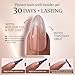 BTArtboxnails X-coat Tips Cat Eye Nails - French Tip Press On Nails, Medium Almond Soft Gel Nail Tips, Soak Off Acrylic Fake Nail Extensions
