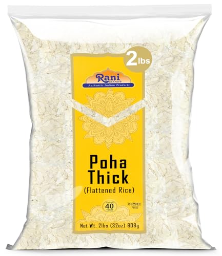 Rani Poha (Powa) Thick Medium-Cut (Flattened Rice) 32oz (2lbs) 908g ~ All Nat...