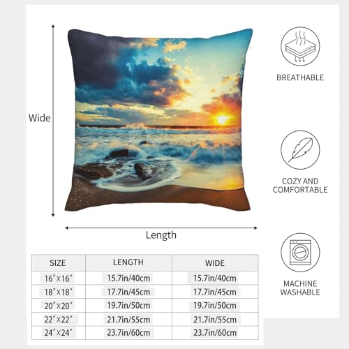 Housses de coussin de canapé EdWal lot de 2 coucher de soleil