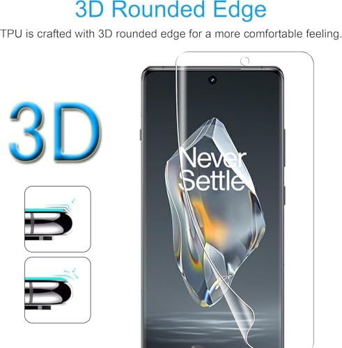 Image of Screen Protector for OnePlus 12 (1 Pack) | HD Clear Hydrogel TPU Film | Full Coverage Screen Guard | Fingerprint Unlock Support | Self-Healing | Anti-Scratch | Bubble-Free | Case Friendly