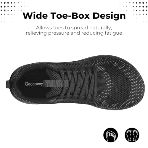Wide Toe Box Walking Shoes for Men, Zero Drop Road Running Shoes, Lightweight, Breathable, for Tennis, Gym2