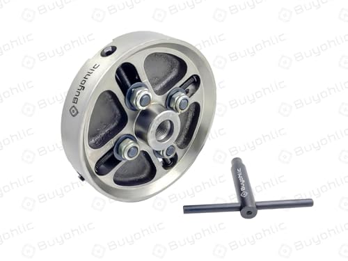 Buyohlic Wood Lathe Chuck 6'' Inches 4 Jaw Chuck Threaded 3/4-16 with Independently Adjustable/Reversible Jaws by BUYOHLIC - Image 2