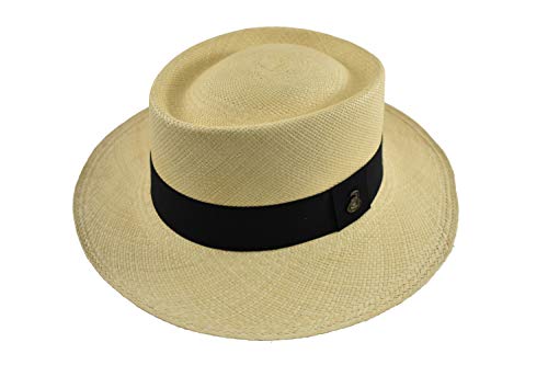 Original Panama Hat - Round Top Dumont - Toquilla Straw - Handwoven in Ecuador (Large | 58cm - 59cm, Natural)