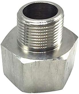 3/8" NPT Female To M14x1.5 Male 304 Stainless Steel High Pressure Pipe Fitting Adapter