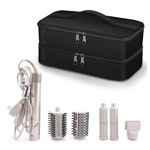 SITHON Double-Layer Travel Carrying Case for Dyson Supersonic Hair Dryer, Water Resistant Portable Storage Organizer Bag Compatible with Shark HD430 Flexstyle and HyperAir Attachments (Bag Only), Black