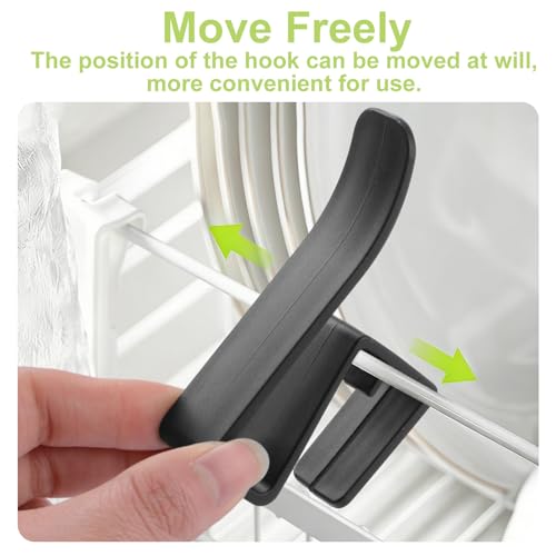 UFURMATE Cup Drying Hooks, 8Pcs Glass Bottle Drying Rack Shelf Basket Rack Hooks Cup Stand Holders for Dish Drainer Rack (Black) by UFURMATE - Image 6