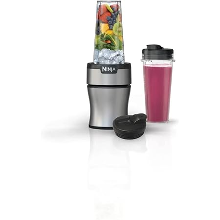 Ninja BN300 Nutri-Blender 900-Peak-Watt Personal Blender, 2 Dishwasher-Safe To-Go Cups (Renewed)