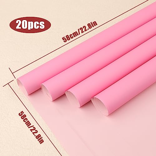 Papier d'emballage de fleurs bicolore de qualité supérieure 58x58