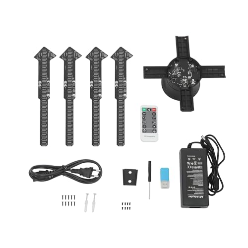 3D-Hologramm-Lüfter mit 552 LED-Lichtperlen Fernbedienung/App-Bedienung Hologramm-Lüfter-Projektor mit Fernbedienung 52cm 3D-Hologramm-Projektor 4 Lüfterblätter