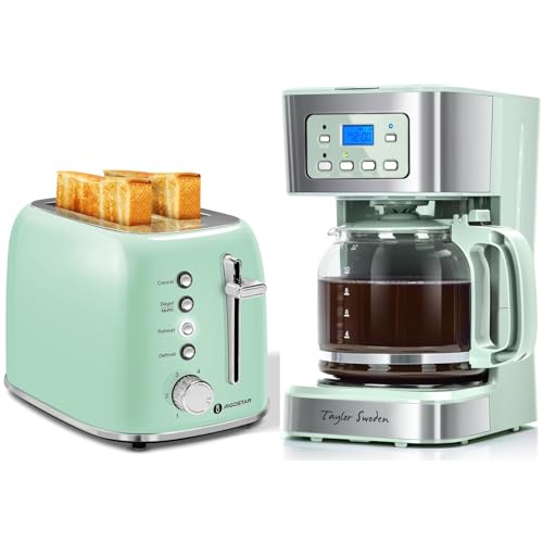 Taylor Swoden 12-Cup Programmable Coffee Maker and Aigostar Toaster 2