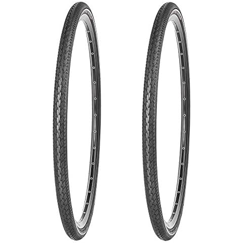 2X 28 Zoll Fahrradreifen Set 700x35c Resul-Kujo mit Pannenschutz mit Reflexstreifen Cover