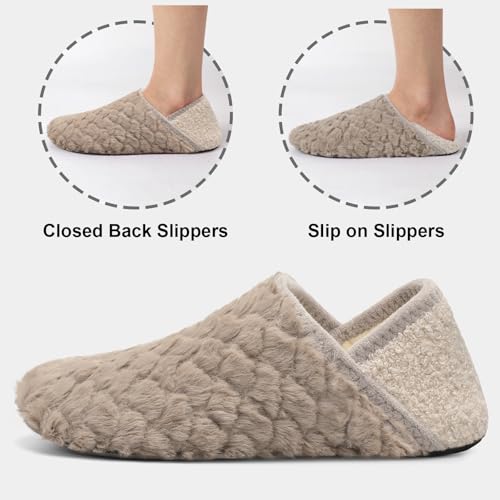 Image of Fires Womens Mens Slippers with Rubber Sole Soft-Lightweight House Slipper Socks Around House Shoes Non Slip Indoor /Outdoor