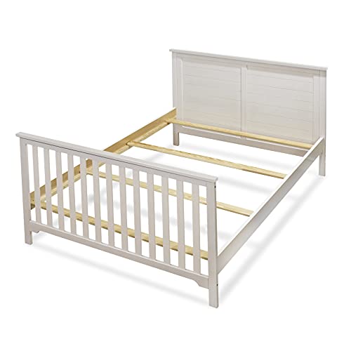 Sorelle Furniture Farmhouse 3-Piece Nursery Set with 4-in-1 Convertible Crib, 4-Drawer Dresser, and Changing Table with Shelves, Baby Furniture Made of Wood, Non-Toxic Finish-Weathered White - Thumbnail 4