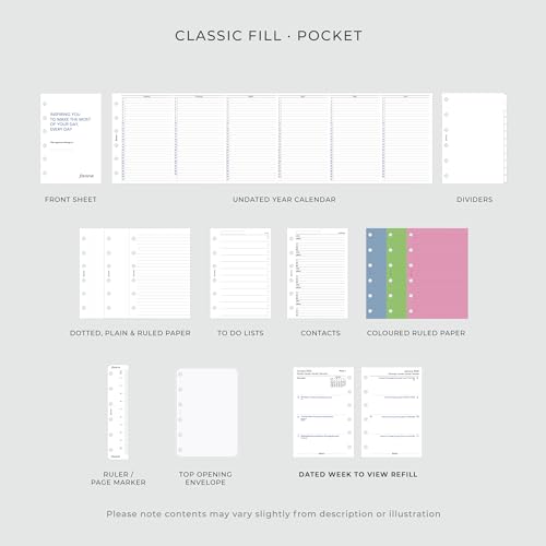 Organiseur Filofax format de poche bleu avec semainier - 5