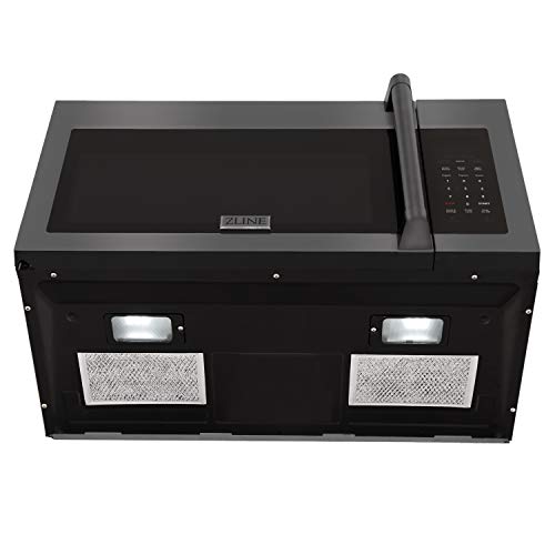 Zline Over The Range Convection Microwave Oven In Black Stainless Steel With Traditional Handle And Sensor Cooking #TOP7