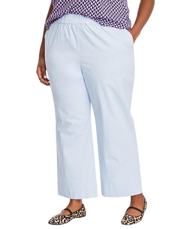 Women's Trendy Plus Size Pull-On Chino Pants (Frozen Blue, 3X)3