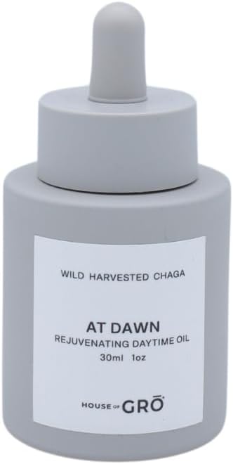 Óleo facial diurno At Dawn HOUSE OF GRO com cogumelo Chaga, 30 mL