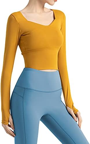 Amazon Co Jp Cicilin スポーツウェア レディース トップス カップ付き 長袖 ヨガウェア ジム 筋トレ おしゃれ ショート丈 ファッション Amazon Co Jp Cicilin スポーツウェア レディース トップス カップ付き 長袖 ヨガウェア ジム 筋トレ おしゃれ ショート丈 ファッション