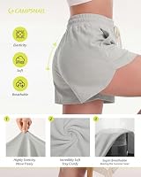 CAMPSNAIL Athletic Shorts for Women - Workout Casual High Waisted Black Sweat Shorts Comfy for Running Gym Lounge Summer — image 4
