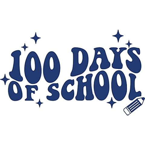 SEC Apparel 100 Days of School Iron On Patches Decals Transfers Applique Letters for t Shirts Fabric Clothing | Teacher 1 Cover