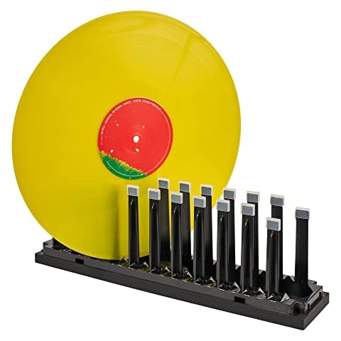 Vinyl Record Drying Rack Stand by SPINCARE | Holds 10 Vinyl LPs Cover
