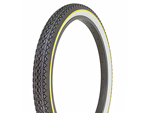 Lot De 2 Pneus Vélo Alta 24 X 2.125 – Flancs Blancs, Bande De Roulement Diamant, Robustes
