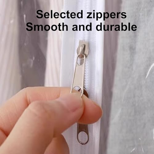 Transparent Garment Bags for Hanging Clothes, Garment Rack Cover with Zipper, EVA Waterproof, Suitable for Suits, Shirts(30x50x90cm/12x20x35in) 5