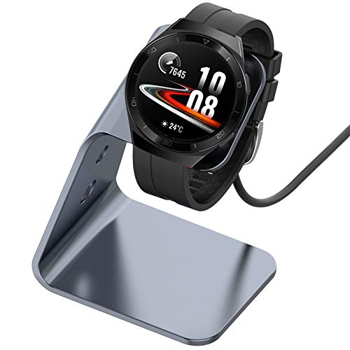 Compatible with Huawei Watch GT 2e Charger, Youkei Replacement Charger Dock Charging Cable Stand USB Power Adaptor Cord Compatible for Huawei Watch GT 2e Compatible for Honor Watch GS Pro (Gray)
