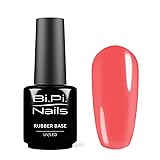 Bi. Pi. Nails, Rubber Base 15 ml, Esmalte Semipermanente Profesional, Uñas Nail Polish, Manicura Pedicura (Red Fruits)