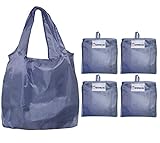 KONVENIENTEN DESIGN: Diese Einkaufstasche ist einfach zu lagern; sie hat einen genähten Beutel, in dem Sie sie aufbewahren können, wenn sie nicht gebraucht wird. Wir haben für Ihre Bequemlichkeit eine Faltanleitung beigefügt. Aufgrund ihrer Größe und ihres geringen Gewichts (30 g) können Sie sie in Ihrer Tasche, im Auto oder sogar in Ihrer Hosentasche aufbewahren.