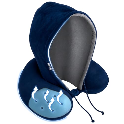 Sealy, Infused-Gel Hooded Travel Pillow with Airflow Memory Foam, Tailored
