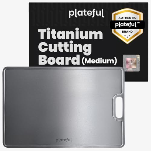 Tabla de cortar rectangular de titanio tamaño mediano miniatura 1