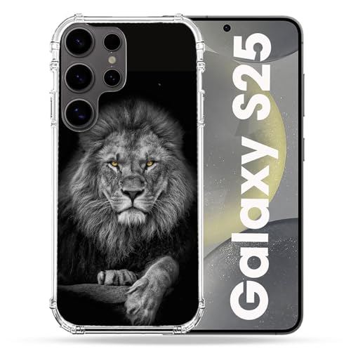 Coque Samsung S25 antichoc Cokitec protection rigide motif lion pour smartphone Galaxy S25