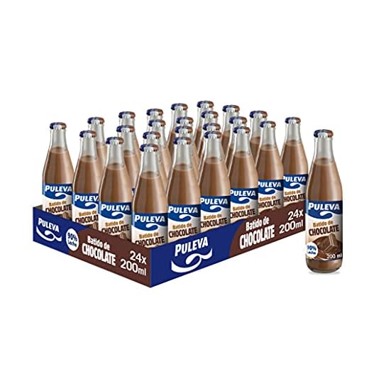 Puleva Batido de Chocolate Vidrio - 24 x 200 ml - Total: 4800 ml, 24 unidades