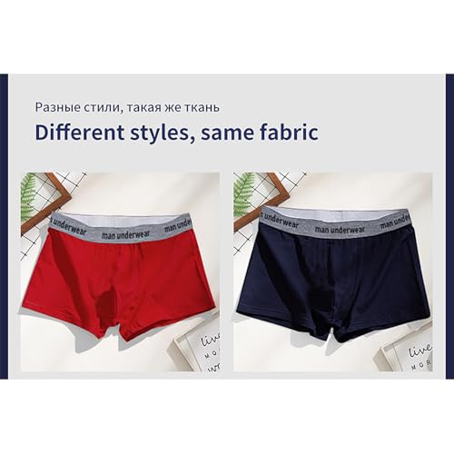 Cueca boxer masculina, cueca boxer macia e confortável para homens, respirável e absorvente de umida