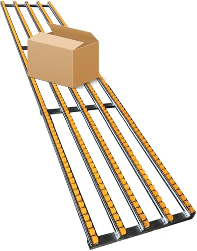 Trasportatore a rulli largo 40 cm x lungo 120 cm, in plastica ABS e acciaio inossidabile, ideale per lo scarico delle consegne in magazzino e la movimentazione efficiente dei materiali con sistema a