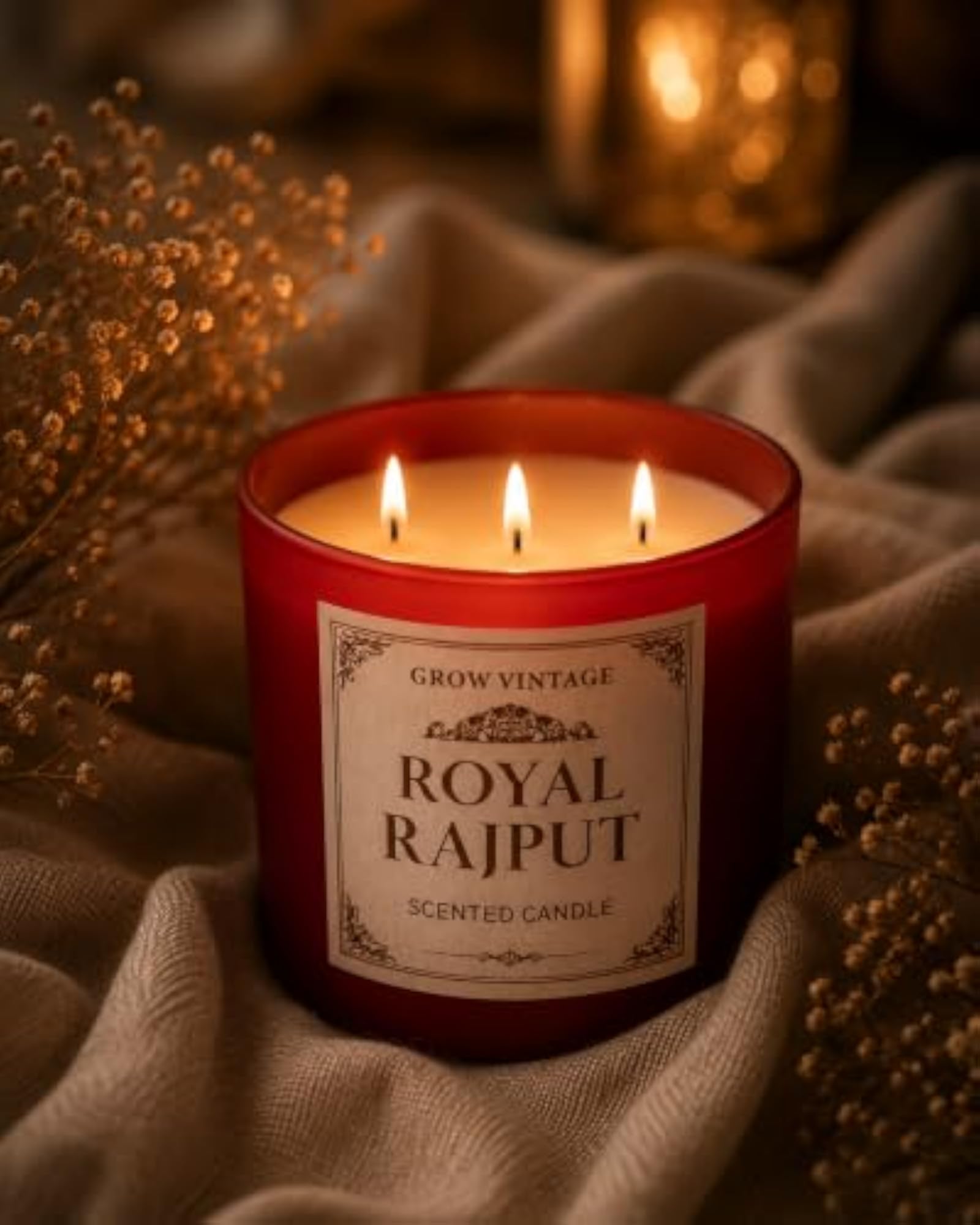 Scented Candle - Royal Rajput, Sandalwood & Jasmine Aroma