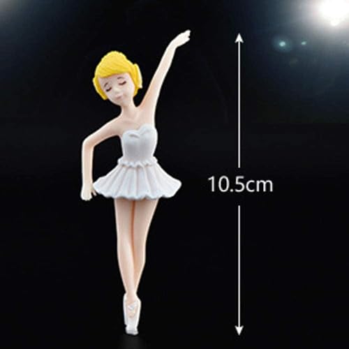 Miniatura 2 de HYSTYLE 4 piezas de figuras bailarinas bailarinas para niña, decoración de pastel de bailarina para decoración de tartas
