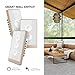 Nillway Smart Wall Light Switch, 2.4GHz 1 Gang WiFi Touch Switches, No Neutral Wire Required, 3 Way Muti Remote Control Smart Life/Tuya App, Compatible with Alexa, Google Home, (1 Pack, 1 Gang White)