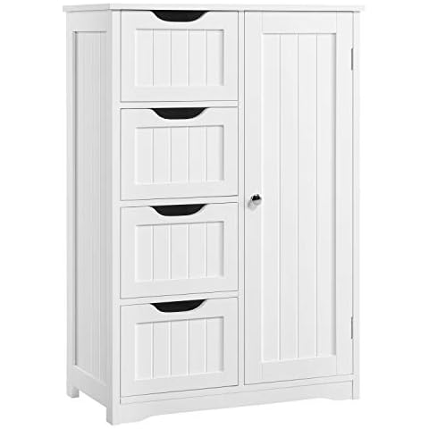 Yaheetech Wooden Bathroom Floor Cabinet Cover
