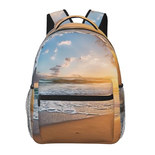 Sac à dos imprimé lever de soleil avec bandoulière réglable confortable