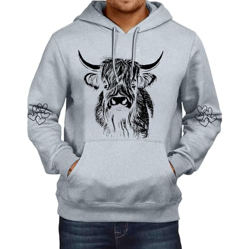 Sweat à capuche zippé grande taille en coton et laine pour homme