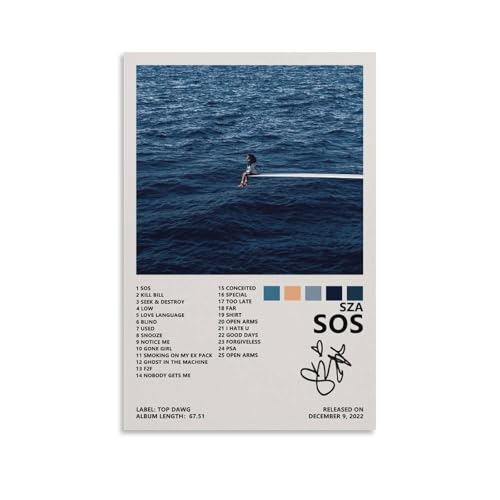 SZA SOS Poster Music Album Canvas Prints Unframe:12x18inch(30x45cm)