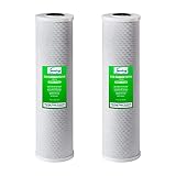iSpring FC25BX2 High Capacity 20” x 4.5” Water Filter Replacement Cartridges - CTO Carbon Block - Fi