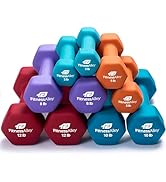 Fitness Alley Neoprene Workout Dumbbells - Non Slip, Anti Roll Exercise & Fitness Dumbbells Combo...