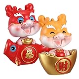 Bonne signification : ces figurines de dragon sont censées apporter de l'énergie positive et de la bonne fortune, ce qui en fait une décoration significative, figurine dragon, figurines de dragon pour adultes