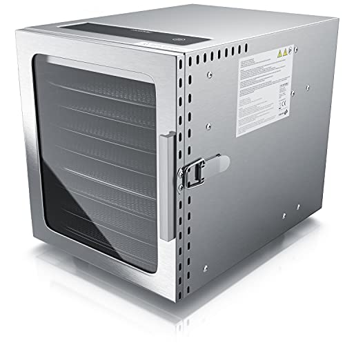 Arendo - Edelstahl Dörrautomat 500 Watt mit Temperaturregler - Edelstahl Dörrgerät für Lebensmittel Fleisch Früchte… – Bild 3